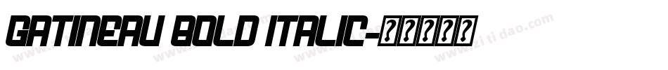 Gatineau Bold Italic字体转换